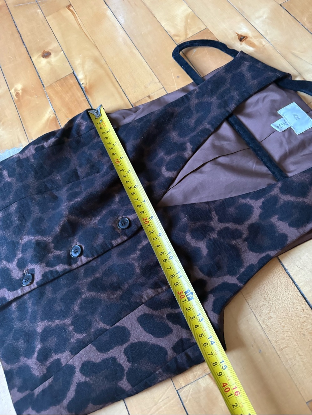 H&M Sz 4 Leopard Classic Button Front Vest - Picture 8 of 8